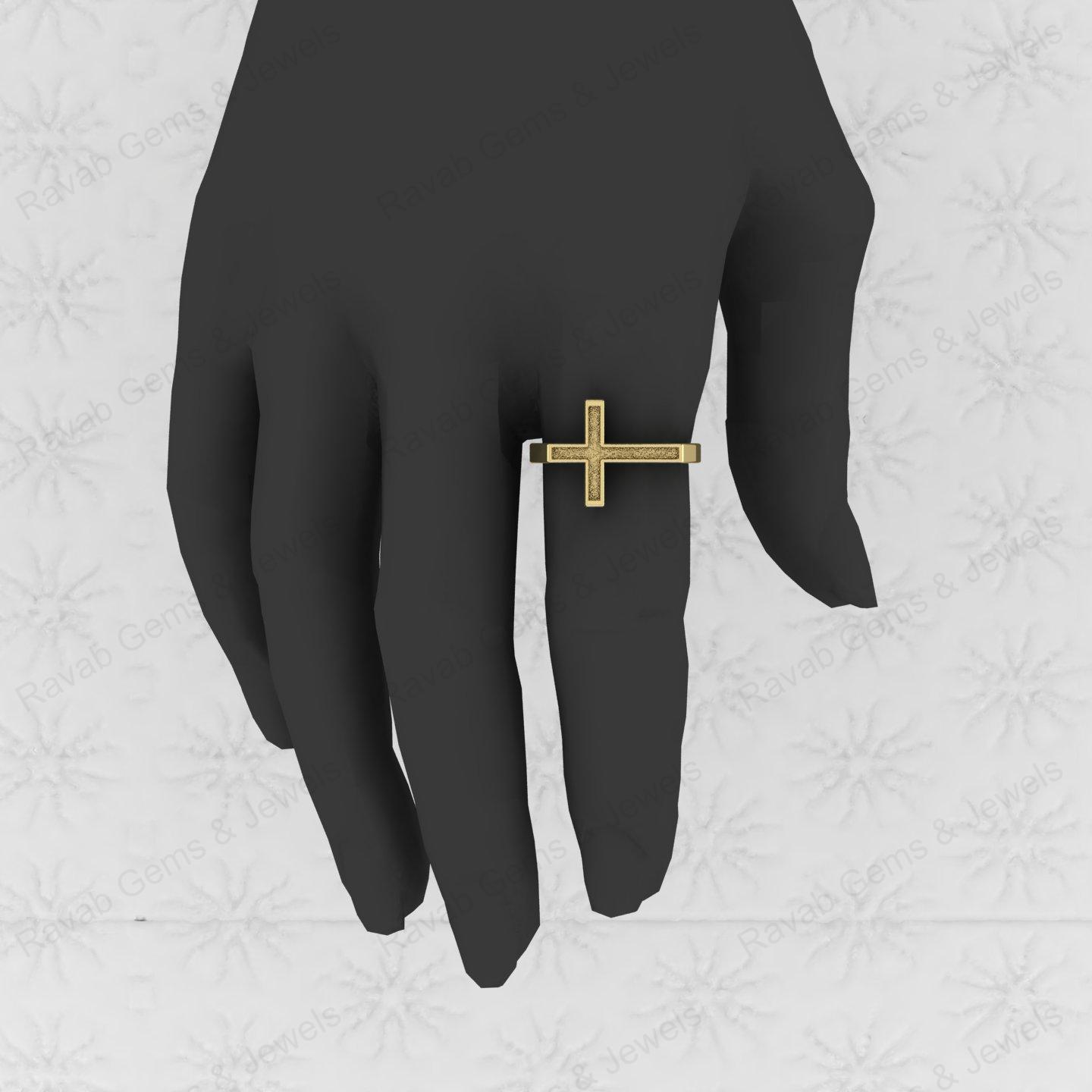 Best Quality 925 Sterling Silver Holy Cross Semi Mount Blank Setting Ring Good for Gemstone Findings & Components Fine Jewelry