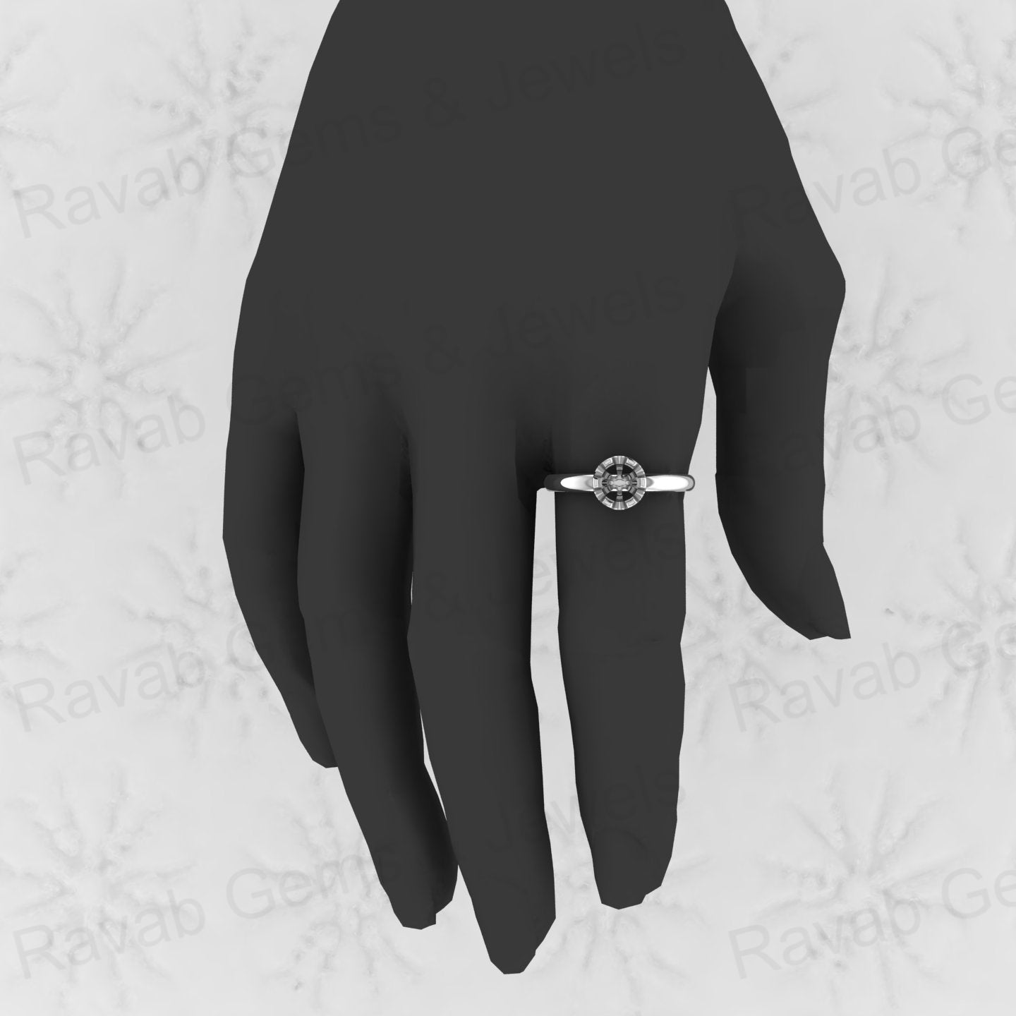 Genuine Solid 925 Sterling Silver Solitaire Round Semi Mount Blank Setting Ring Good for Ashes & Resin Work Breastmilk Jewelry