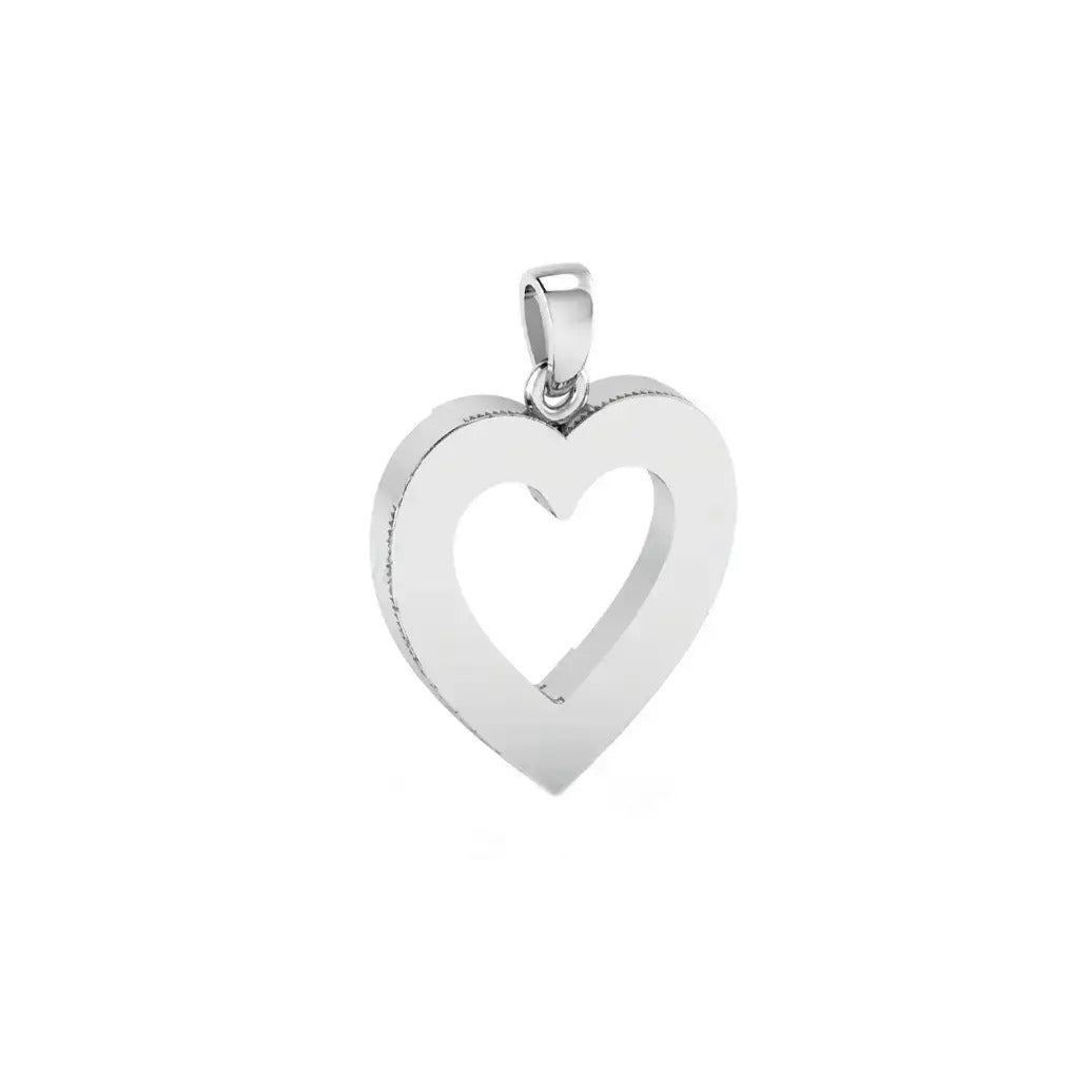2024 High Quality Keepsake Custom Gold-Plated Heart Blank Bezel Handmade 925 Silver Charm Jewelry India Trendy Anniversary Gift