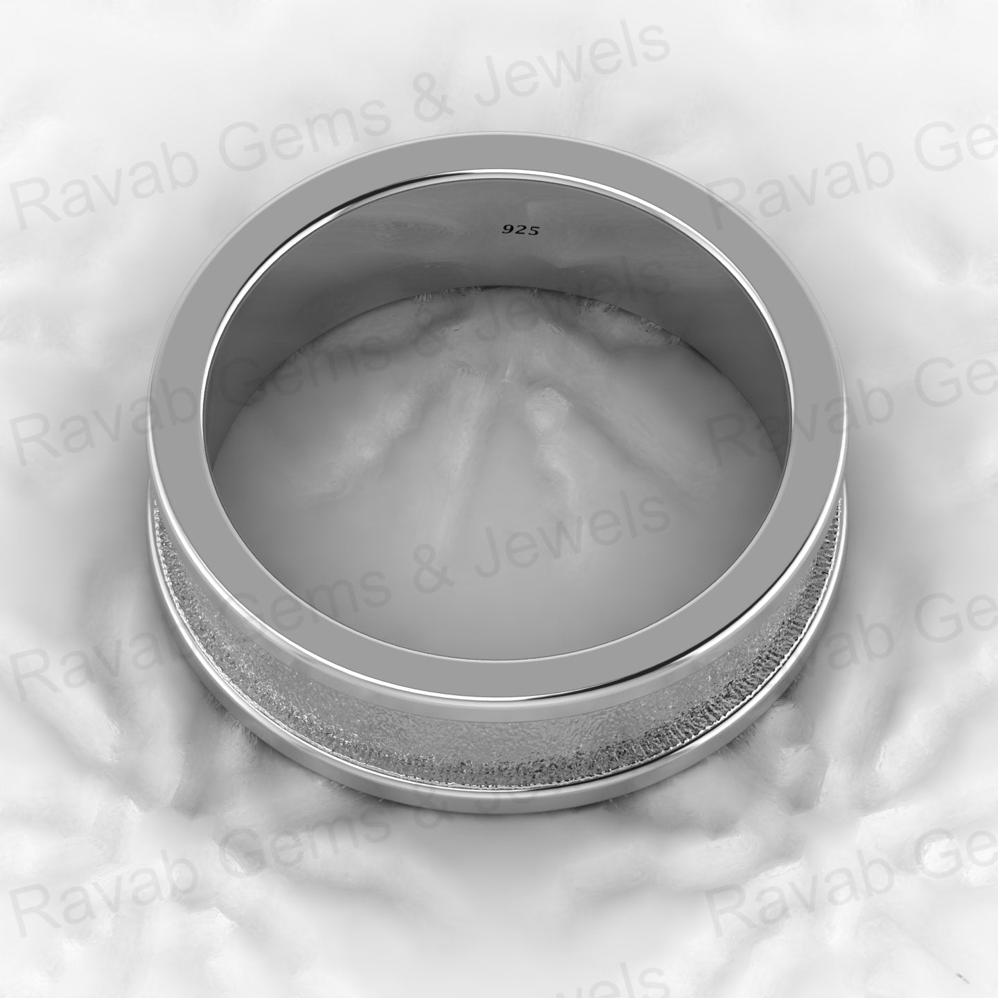Solid 925 Silver 4mm Semi Mounting Blank Channel Setting Tunnel Ring With CZ for Breastmilk Keepsake Jewelry Findings Components