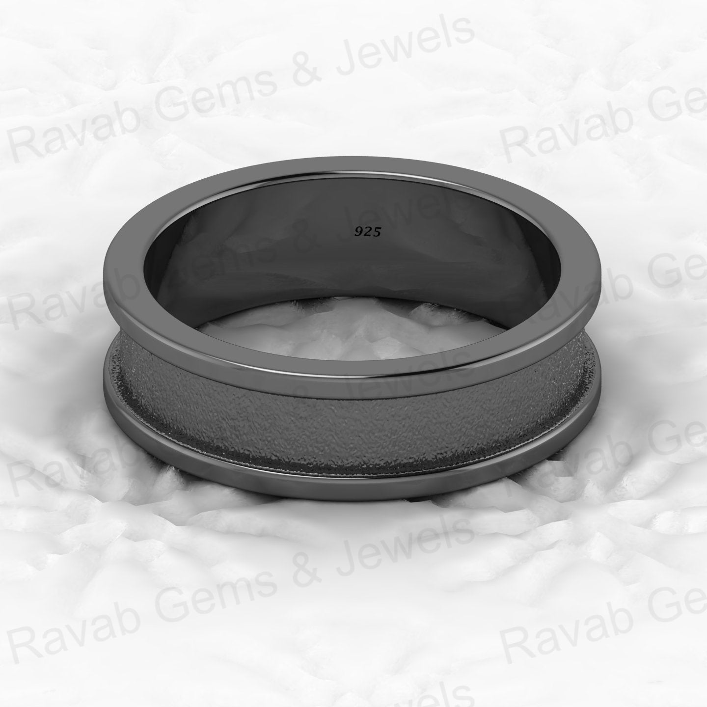 Solid 925 Silver 4mm Semi Mounting Blank Channel Setting Tunnel Ring With CZ for Breastmilk Keepsake Jewelry Findings Components