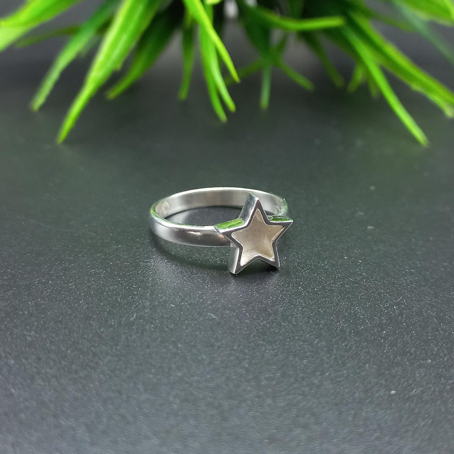 Solid 925 Sterling Silver Star Shape 7mm Bezel Setting Semi-Mount Blank Setting Ring Good For Resin & Ashes Work DIY Jewelry
