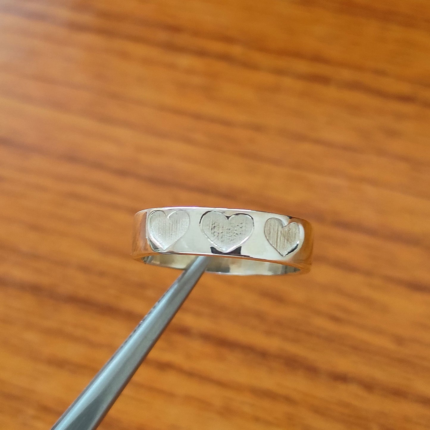 925 Sterling Silver 5mm Heart Shape Band Semi-Mount Blank Setting Ring Good For Ashes & Resin Fill Keepsake DIY Fine Jewelry