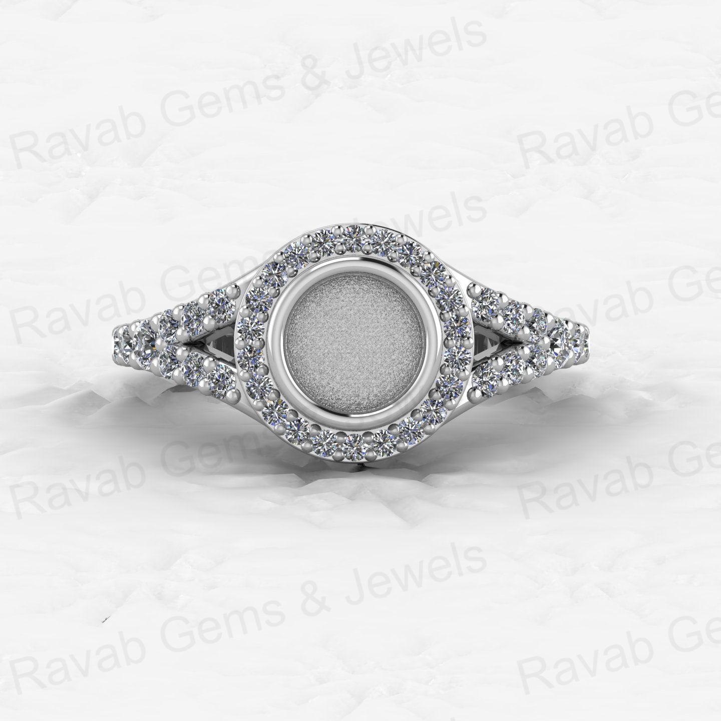 Solid 925 Sterling Silver Octa Cushion Semi Mount Blank Setting Wedding Ring Good for Ashes & Resin Work Breastmilk Jewelry