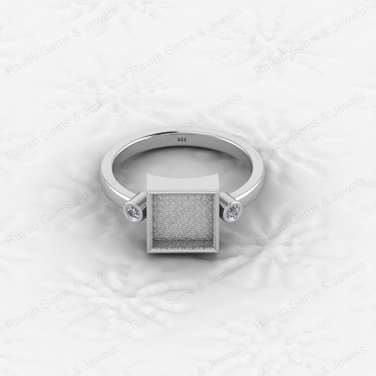Best Quality 925 Silver 5 Heart Semi Mount Blank Setting Tiny Heart Shape Ring for Breastmilk Keepsake Women Fine Jewelry
