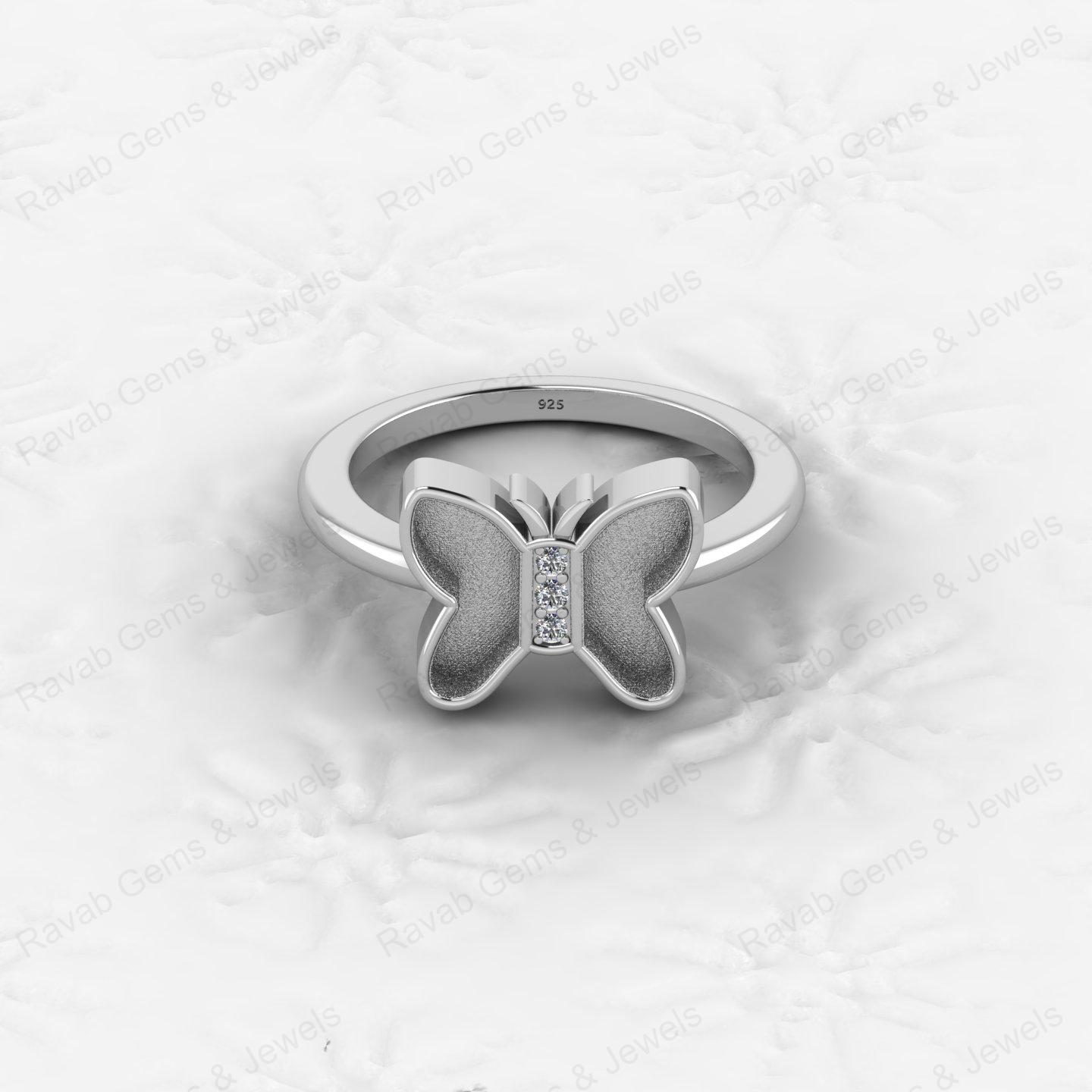 Best Quality 925 Sterling Silver 8mm Heart Butterfly Design Semi Mount Blank Setting Keepsake Resin Findings Jewelry Component
