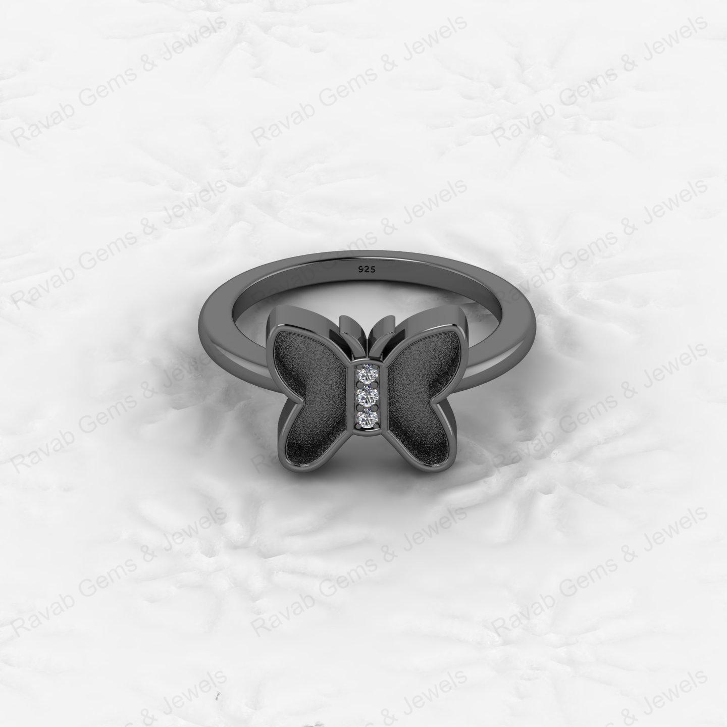 Best Quality 925 Sterling Silver 8mm Heart Butterfly Design Semi Mount Blank Setting Keepsake Resin Findings Jewelry Component