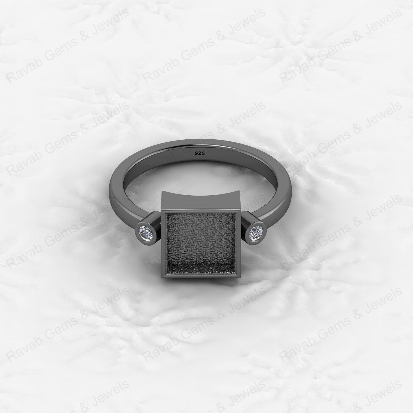 Best Quality 925 Silver 5 Heart Semi Mount Blank Setting Tiny Heart Shape Ring for Breastmilk Keepsake Women Fine Jewelry