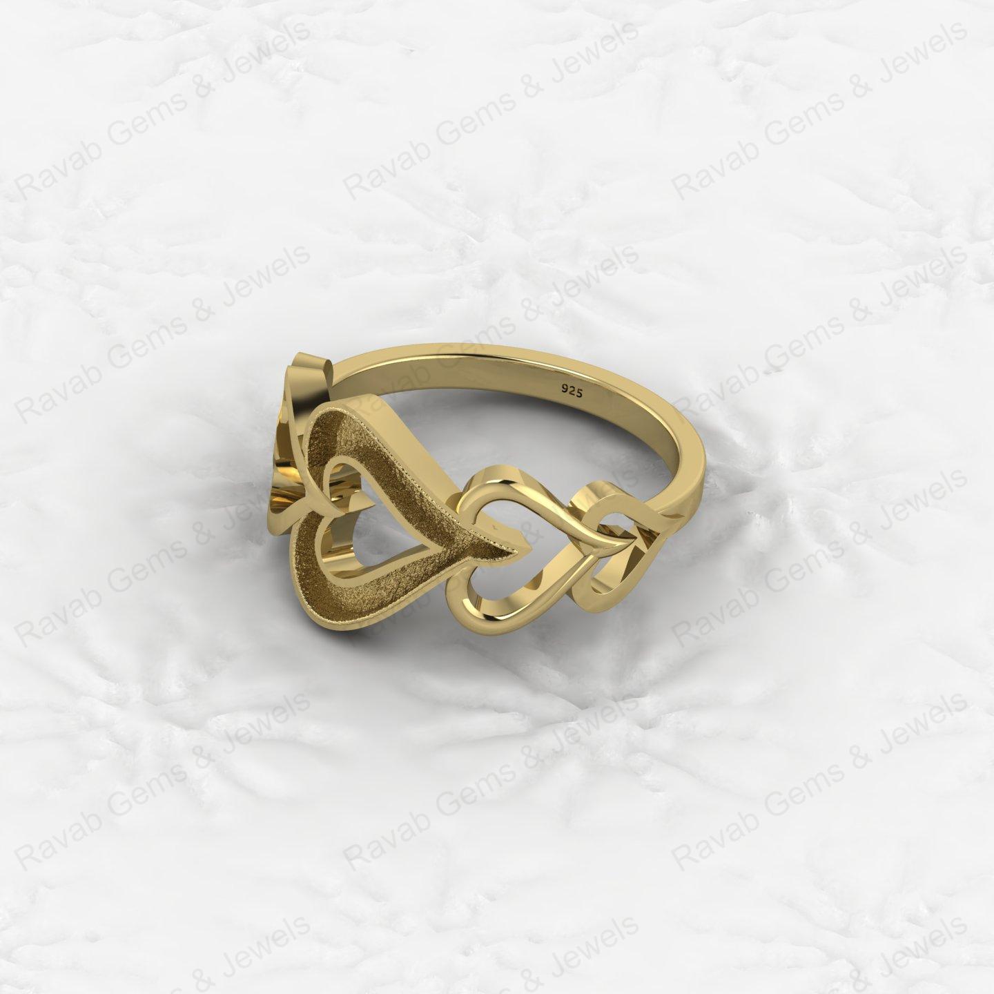 Best Quality 925 Silver 5 Heart Semi Mount Blank Setting Tiny Heart Shape Ring for Breastmilk Keepsake Women Fine Jewelry