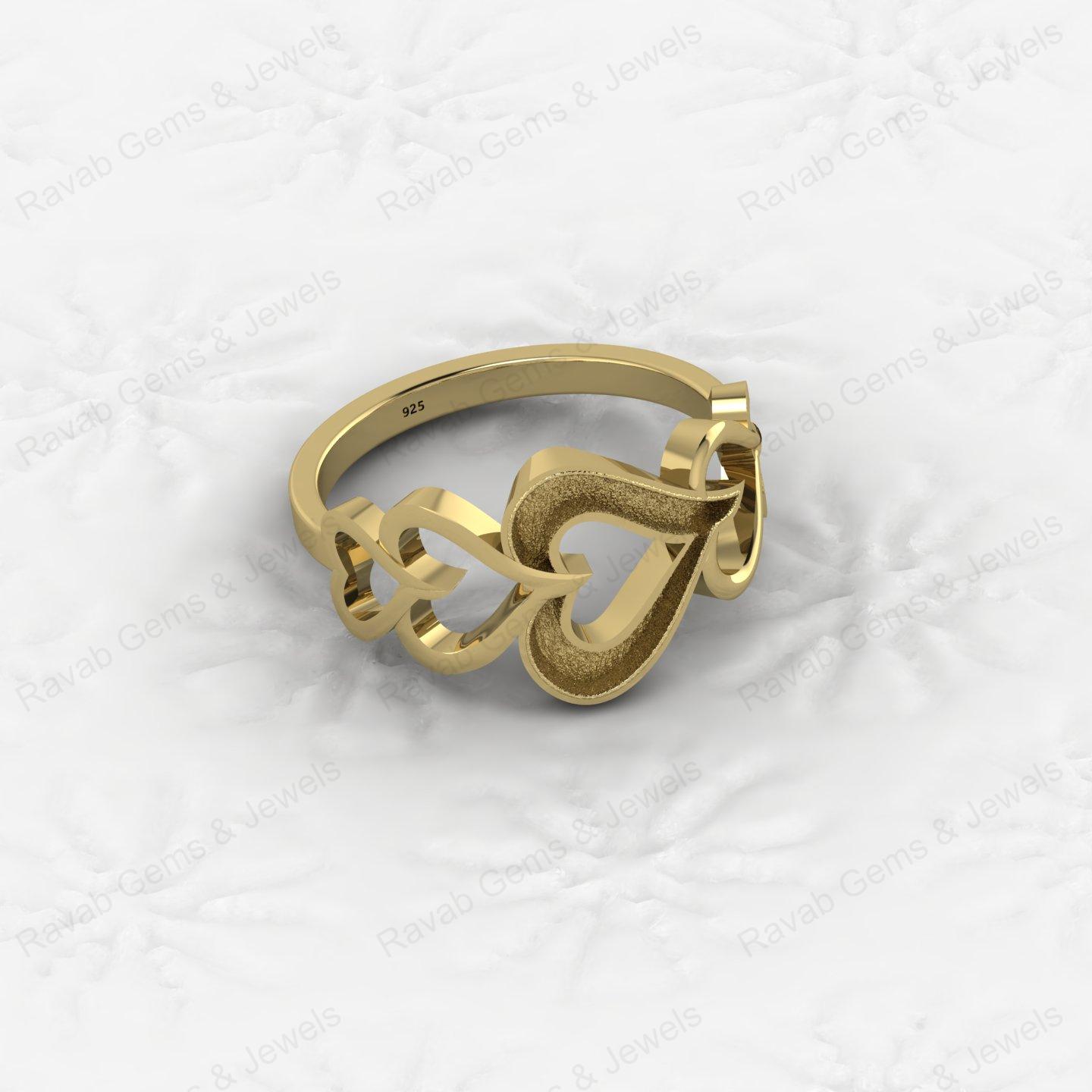 Best Quality 925 Silver 5 Heart Semi Mount Blank Setting Tiny Heart Shape Ring for Breastmilk Keepsake Women Fine Jewelry