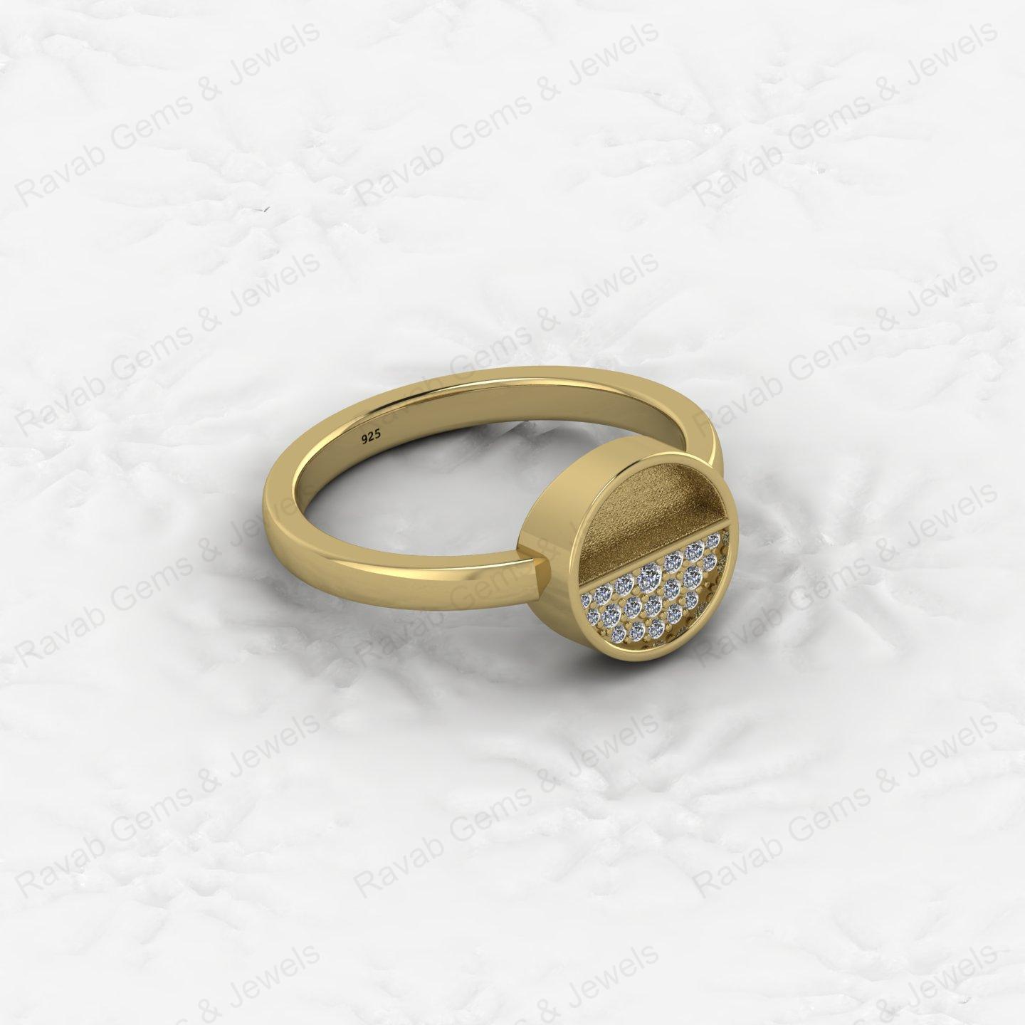 High Quality Genuine Silver Jewelry Components Half Round Semi Mount Blank Setting Ring Ornament for Women