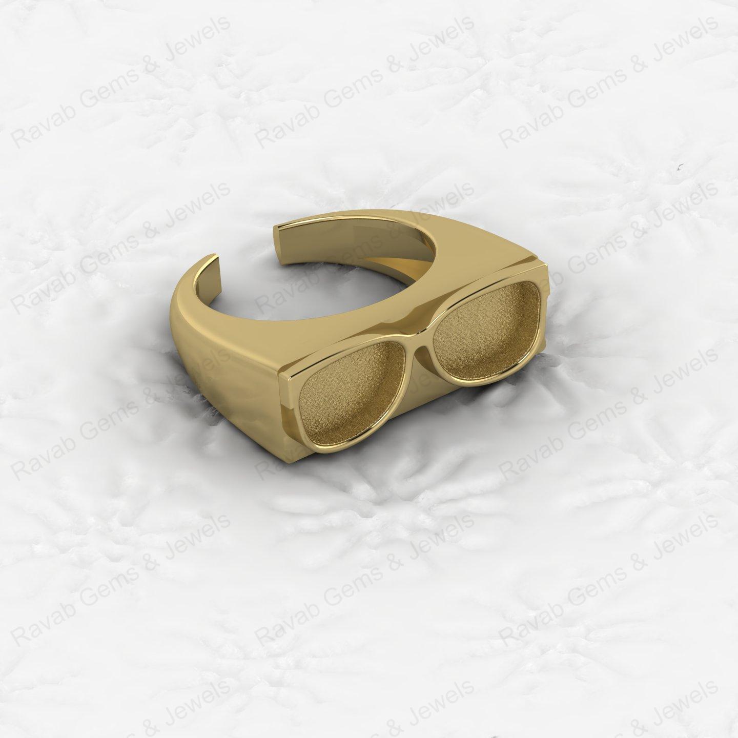Superb Solid 925 Sterling Silver Goggles Design Semi Mount Blank Setting Ring Good for Ashes & Resin Work Breastmilk Jewelry