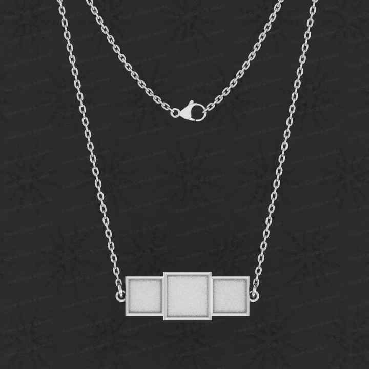 Awesome 925 Silver Semi Mount Charm Pendant Setting 10mm 8mm Square Bezel Cup Chain Resin Ashes Work Jewelry Findings Components