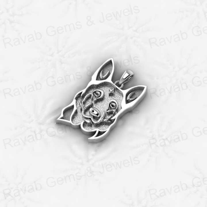 Best Selling 925 Silver 25mm German Shepherd Dog Blank Charm Pendant Setting for Resin & Ashes Work Keepsake Breastmilk Jewelry