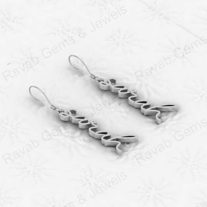 Top Quality Solid 925 Sterling Silver Custom Name Personalized Your Own Fine Earrings Women Minimalist Jewelry