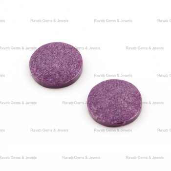 High Quality 12mm Coin Natural Smooth Purple Lepidolite Gemstone Calibrated Loose Stones for Wholesale Fine Jewelry Making