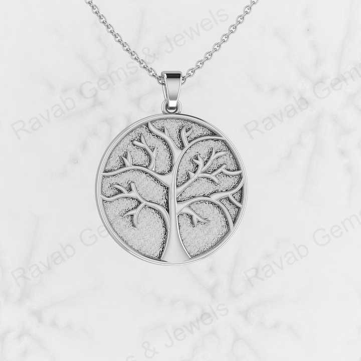 Genuine 925 Sterling Silver Life of Tree 25mm Semi Mount Blank Setting Charm Pendant Good for Ashes & Resin Work Breastmilk