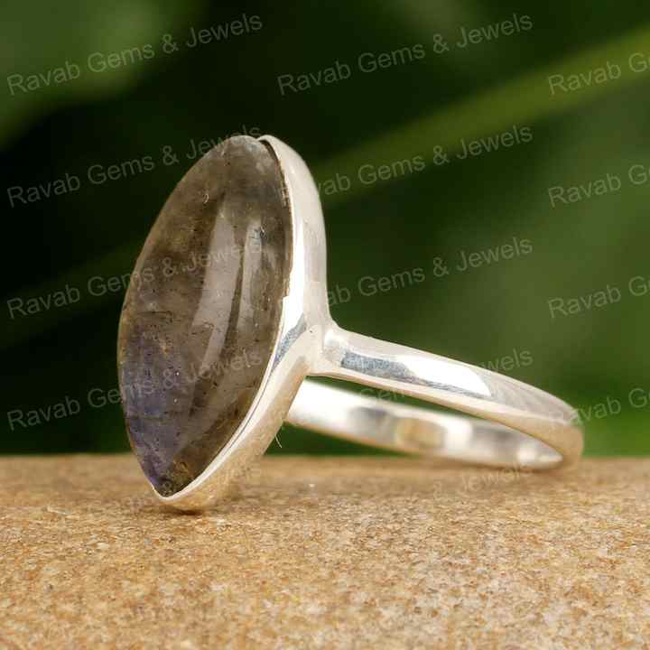 Superb Quality Labradorite Solid 925 Sterling Silver 8x16mm Marquise Shape Gemstone Women Handmade Designer Fine Ring