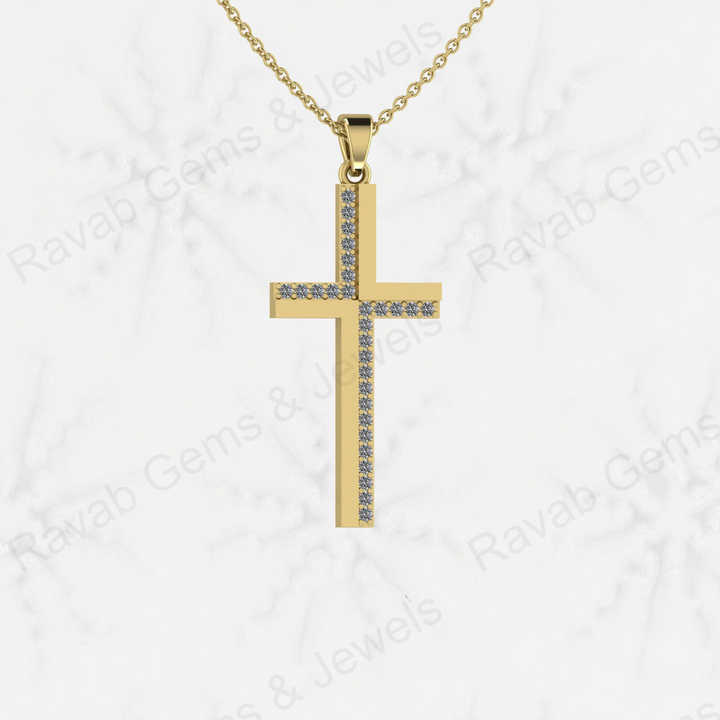 Christmas Sale Solid 925 Sterling Silver Rhinestone Cries Cross CZ Pave Jesus Necklace Pendant for Men & Women Fine Jewelry