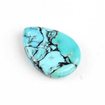 New Arrival Best Selling Kingman Spiderweb Turquoise 16x22mm Smooth Pear Briolette Wholesale Loose Gemstone for Making Jewelry