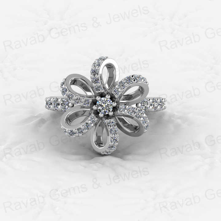Top Selling Genuine 925 Sterling Silver Gold Vermeil Stylish Flower Design Eternity Stacking Band Women Ring Fine Zircon Jewelry