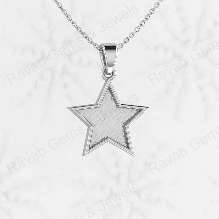 Top Quality Genuine 925 Sterling Silver Universal Star Charm Pendant Semi Mount Blank Setting Good for Resin DIY Jewelry