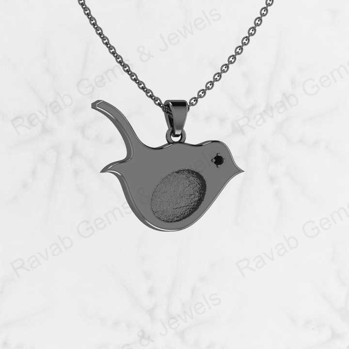 Best Quality 925 Sterling Silver Sparrow Pendant Charm Semi Mount Blank Setting Pendant Good for Ashes & Resin Work Keepsake