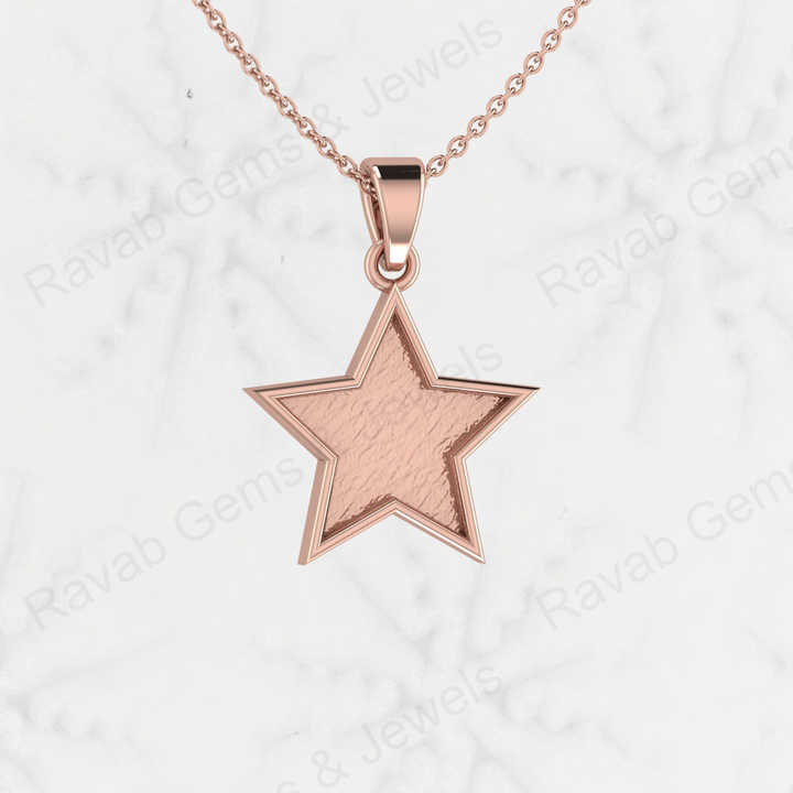 Top Quality Genuine 925 Sterling Silver Universal Star Charm Pendant Semi Mount Blank Setting Good for Resin DIY Jewelry