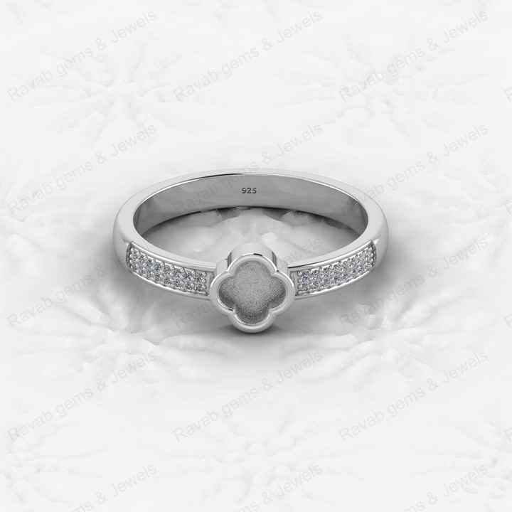 Best Quality 925 Sterling Silver 5x5mm Clawer Semi Mount Blank Setting Wedding Ring Good for Resin Keepsake Finding Jewelry