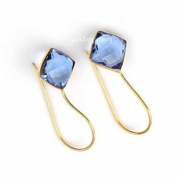 Handmade 925 Sterling Silver Gemstone Earrings Tanzanite Quartz Dangle Jewelry for Women for Parties and Gifts