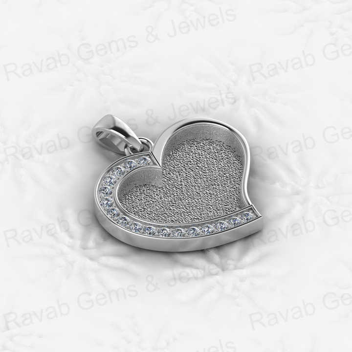 New Arrival 925 Sterling Silver Heart Charm Pendant Zircon 18" Chain Semi Mount Blank Setting DIY CZ Jewelry Findings Components