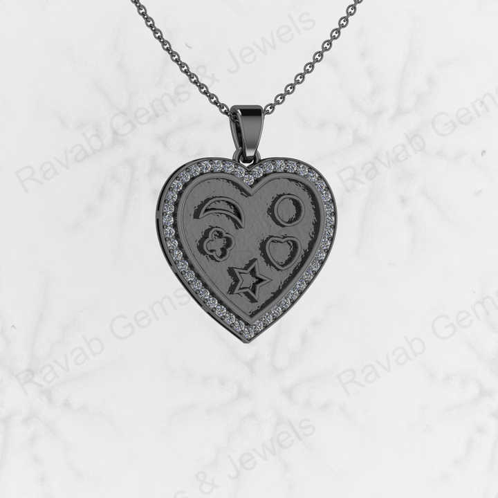 Best Selling Genuine 925 Sterling Silver 25mm Heart Clover CZ Charm Pendant Semi Mount Blank Setting Good for Resin DIY Jewelry
