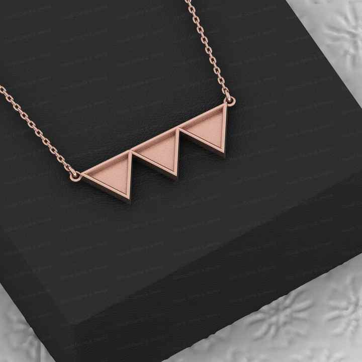 Valentine Day 925 Silver Tringle Shape Collet Cup Blank Semi Mount Charm Pendant Necklace Setting Ashes Resin Jewelry Findings