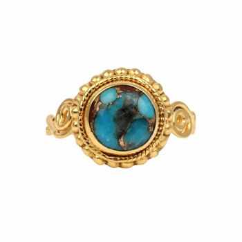 New Arrival 925 Sterling Silver Stackable Wedding Eternity Band Ring 18K Gold Lava Copper Turquoise Plating Fine Jewelry for Her