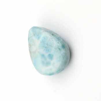 High Quality 16x22mm Teardrop Blue Polished Dominican Larimar Briolette Loose Gemstone Jewelry Making Natural Palm Worry Stone