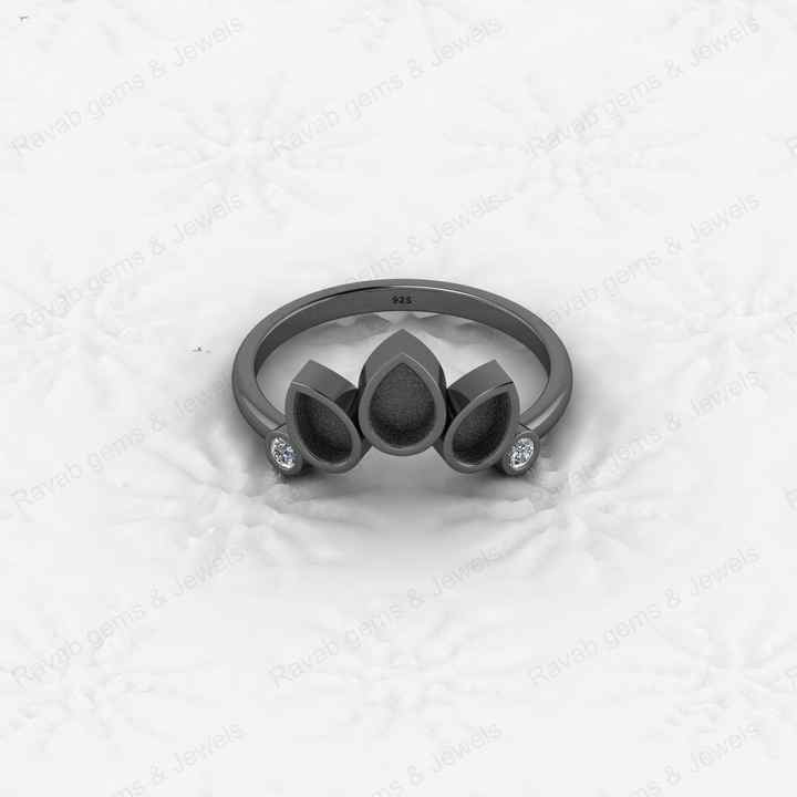 Top Superb Quality 925 Sterling Silver Marquise Semi Mount 4x6-3x5mm Princess Crown Ring Keepsake Jewelry Findings Components