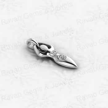 925 High Quality Solid Sterling Silver 25mm Goddess Fertility Spiritual Symbol Necklace Fine Pendant Charm for Valentine Gift