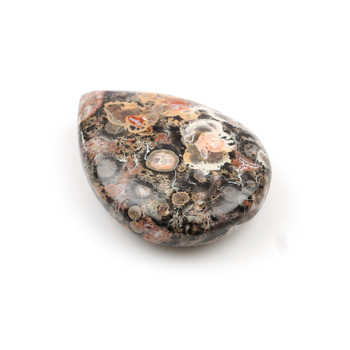 Best Quality 16x22mm Leopard Skin Jasper Loose Gemstones High Polished Smooth Puffy Pear Briolette for Jewelry Making Wholesale