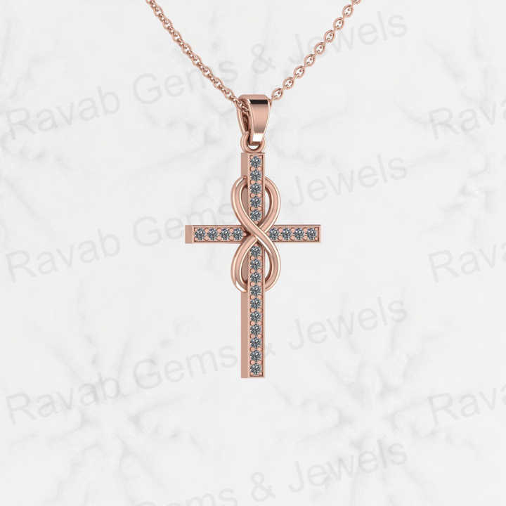 High Quality 925 Sterling Silver Holy Cross Pendant for Women Christian Religious Bowknot Design Rhodium Memorial Fine Jewelry