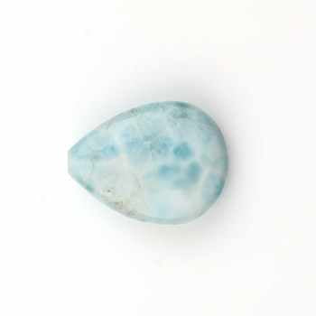 High Quality 16x22mm Teardrop Blue Polished Dominican Larimar Briolette Loose Gemstone Jewelry Making Natural Palm Worry Stone