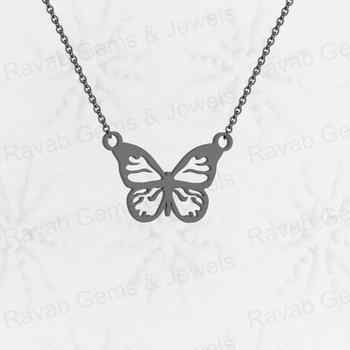 Best Gift 925 Sterling Silver 16x28mm Butterfly Design Gold Plated Zircon High Quality Fine Pendants Charms Jewelry Keepsake