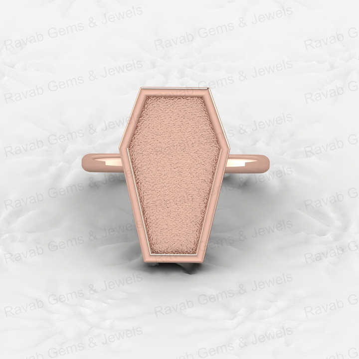 Genuine 925 Sterling Silver 10x17mm Coffin Bezel Collet Cup Semi Mount Ring Setting for Resin Ashes Jewelry Findings Components