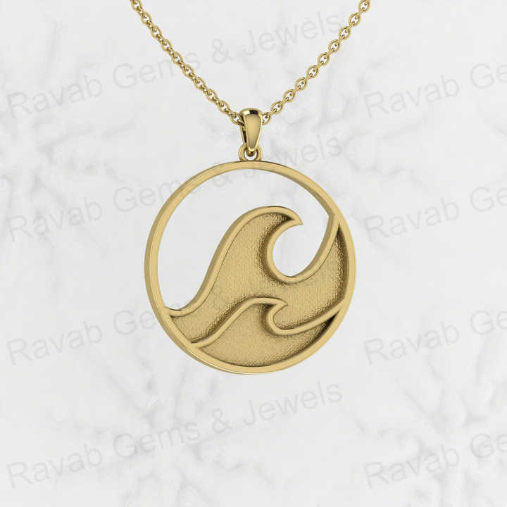 Genuine Sterling Silver 25mm Wave Design Semi Mount Blank Setting Charm Pendant for Resin Ashes Work Necklace Jewelry Findings