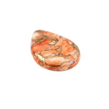 Best Selling Handmade Polish 16x22mm Pear Briolette Cut Sponge Copper Natural Gemstone for Ring & Earrings Making