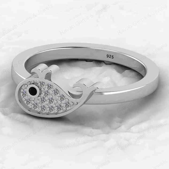 Beautiful 925 Silver Gold Vermeil Blue Whale Water Animal Fish Pattern Eternity Wedding Band Designer Women Ring Fine Jewelry