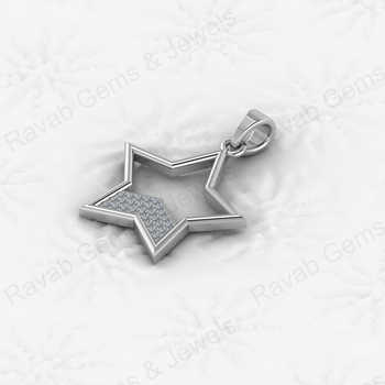 Top Selling Solid 925 Sterling Silver 20X21mm Universal Star Pendant With CZ Unisex Handmade Fine Jewelry Pendants & Charms