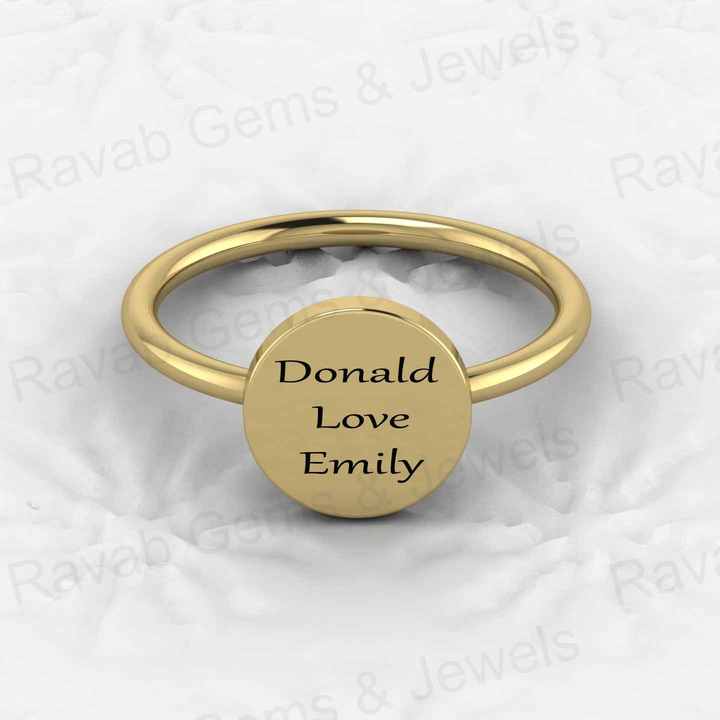 Top Selling Solid 925 Silver 10mm Circle Eternity Band Gold Vermeil Personalized Name Engraved Women's Dainty Ring Fine Jewelry