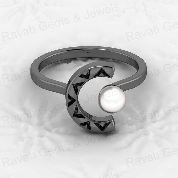 Beautiful Genuine 925 Sterling Silver 5mm Fresh Water Pearl 18k Gold Vermeil Eternity Horseshoe Adjustable Bezel Ring for Women