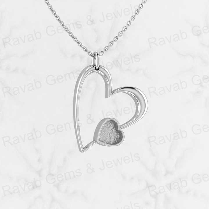 Fine Genuine 925 Sterling Silver 7mm Heart Charm Blank Bezel Pendant Setting Breast Milk Keepsake Making Finding Components