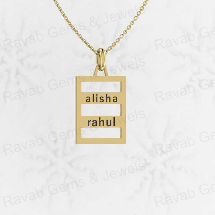 Best Quality 925 Solid Sterling Silver 18x32mm Personalized Custom Couple Name Pendant Fine Jewelry for Valentine's Memorial